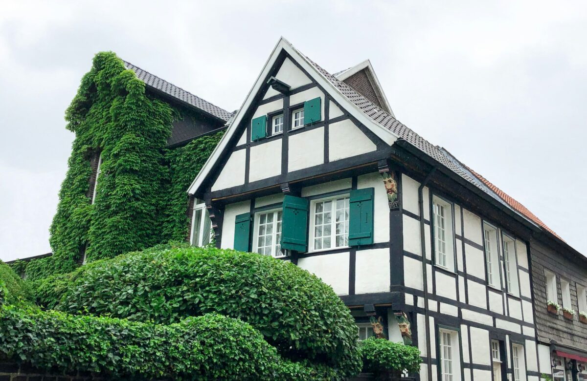 Fachwerkhaus mit Efeu